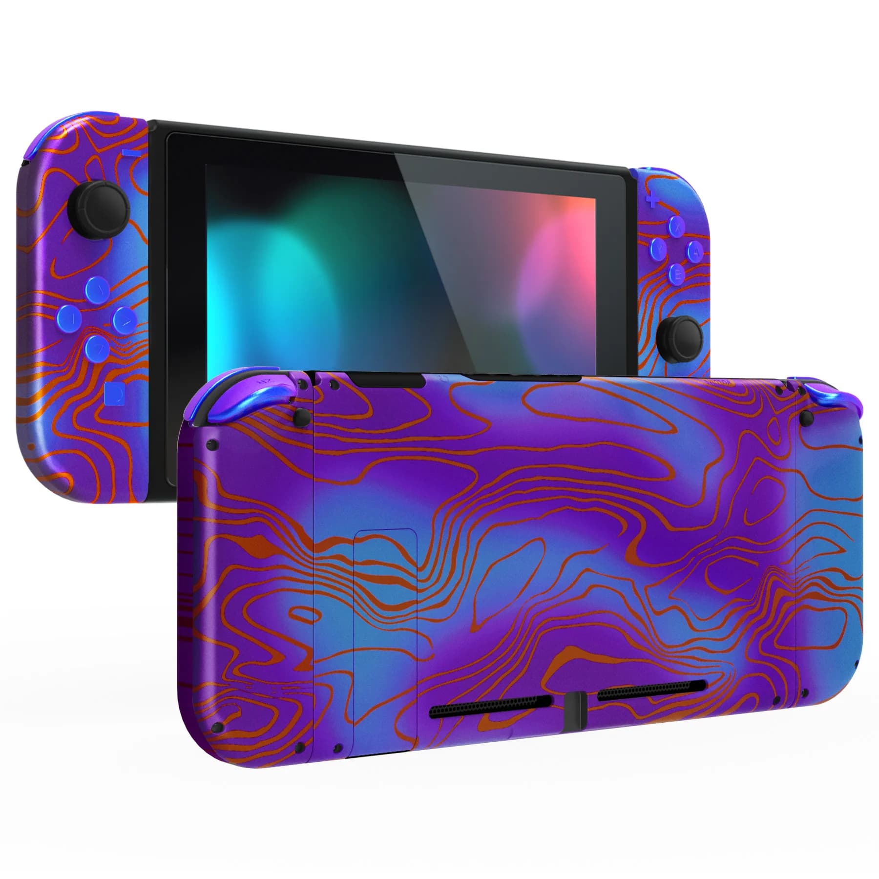 eXtremeRate Console Back Plate Controller Housing Shell con set completo di pulsanti per Nintendo Switch - Damascuscamo