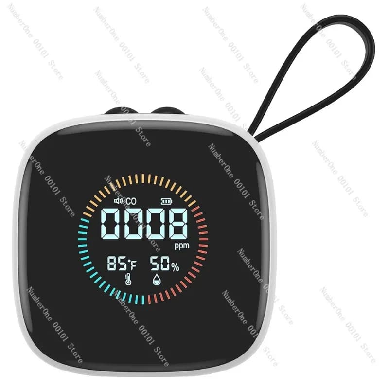 Mini Portable CO Detector Carbon Monoxide Alarm Rechargeable for Camping Tent Kitchen