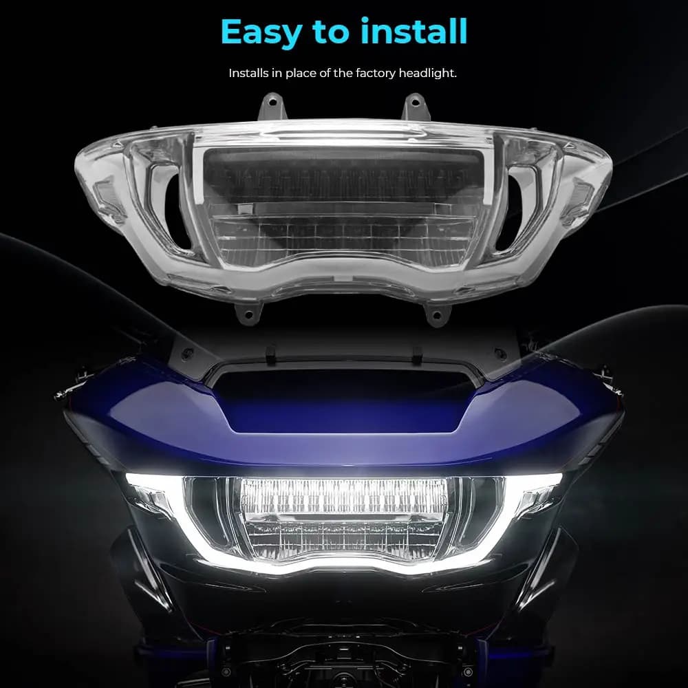 For Harley Touring Road Glide CVO/SE FLTRXSE 2023-25 ST FLTRXSTSE FLTRX 2024-26 Front LED Headlight Assembly Motor Headlamp