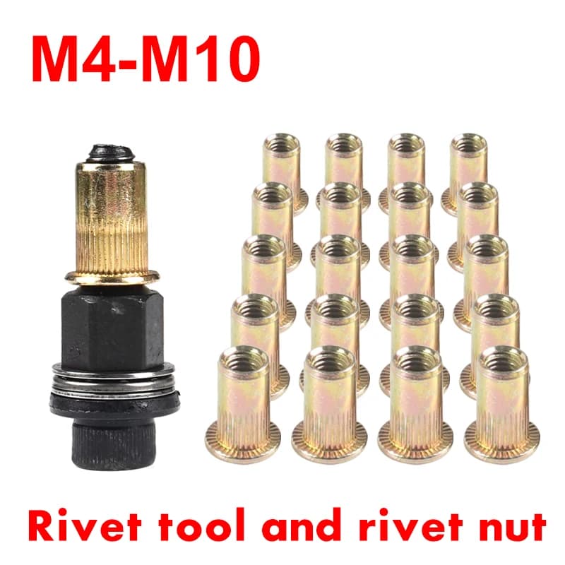 21 pcs + 1 pcs Hand rivet nut accessory for manual riveting machine for M4 M5 M6 M8 M10 dice
