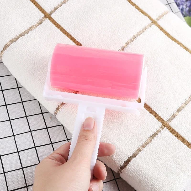 Dispositivo per adesivi per capelli a rullo, vestiti appiccicosi lavabili portatili, spolverino per capelli, mini spazzola per pelucchi appiccicosa pieghevole