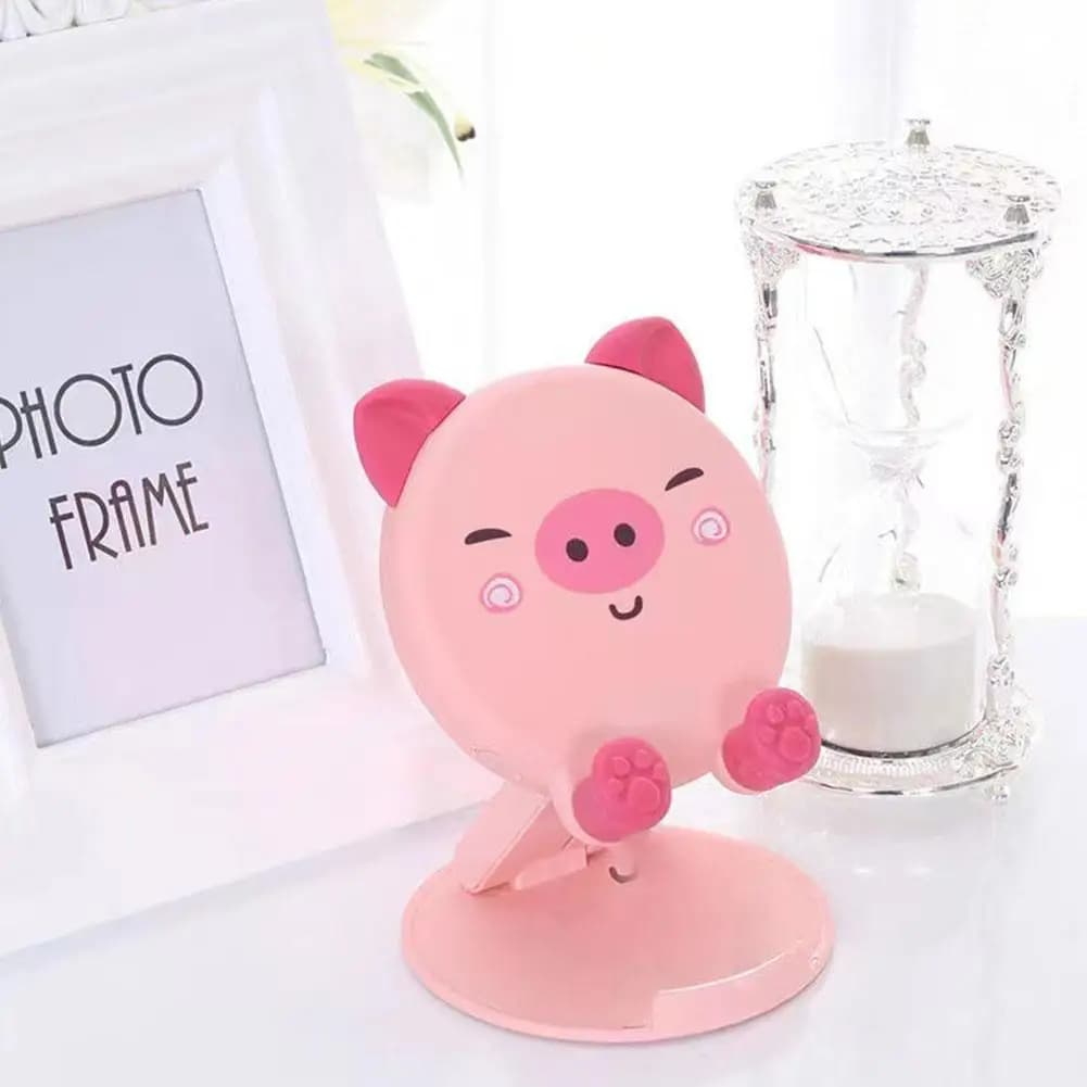 Supporto per cellulare da scrivania pieghevole a forma di animale 3D in silicone, simpatico supporto da tavolo per telefono cellulare, 1 pezzo.