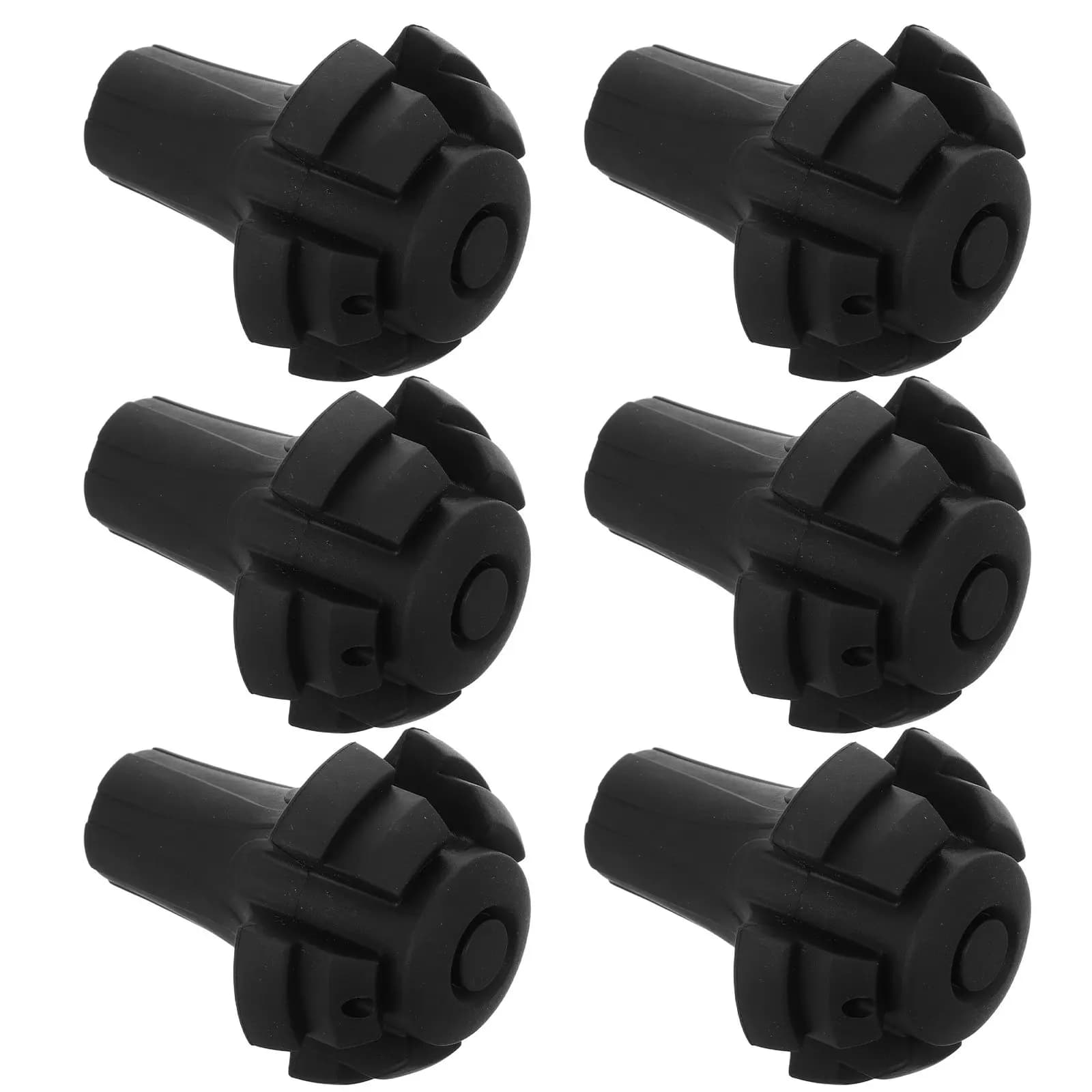 6 Pieces of Spare Parts for Trekking Sticks, in Non-slip Rubber and Ammortizer, for Hiking Sticks, Walking, Trekking and Stamps