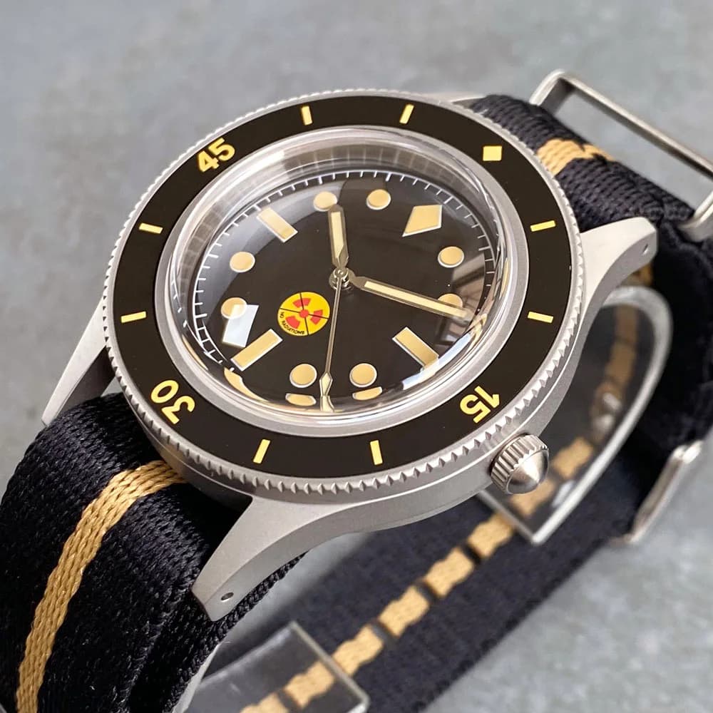 Super C3 Lume Bezel Mark Vintage Mechanical Diver Watch Men Miyota 8215 Domed Sapphire Glass 20BAR Waterproof Sandblast Case