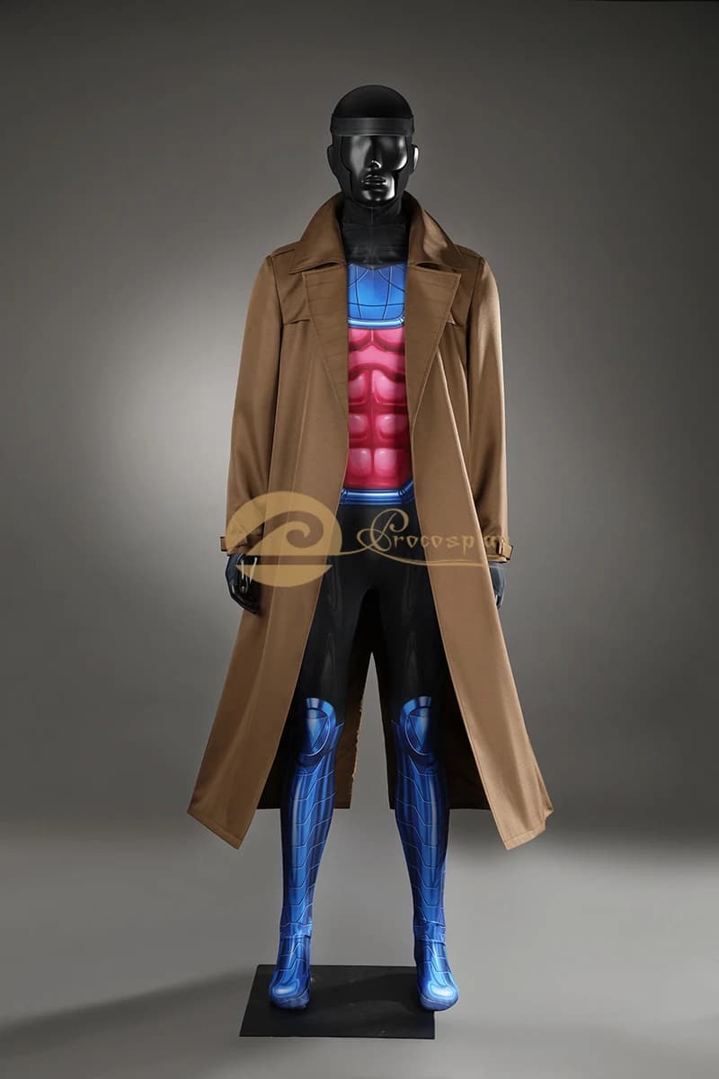 Anime X Remy Cosplay LeBeau Costume Gambitt Men Coat Jumpsuit Headgear Clothes Halloween Role Play