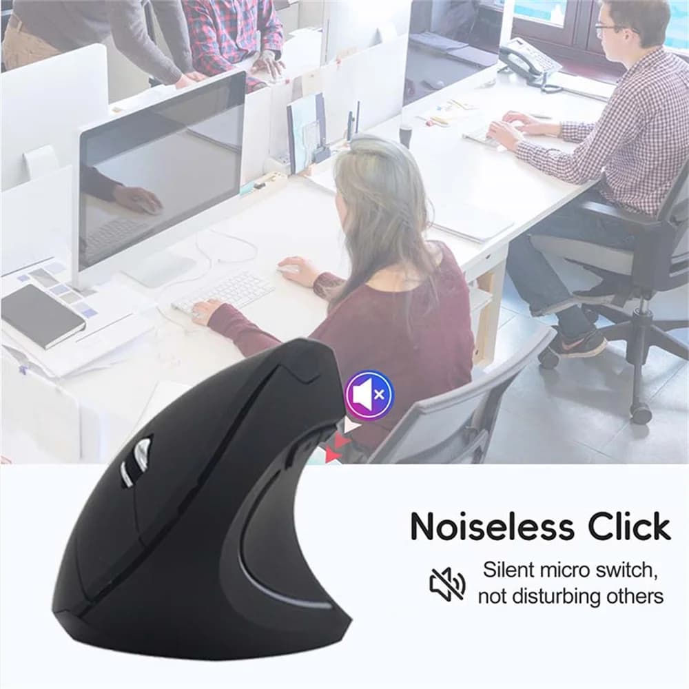 Mouse ergonomico senza fili con batteria a secco Mouse da gioco con trasmissione a distanza per mouse destro 2.4G per Huawei Xiaomi Notebook MacBook