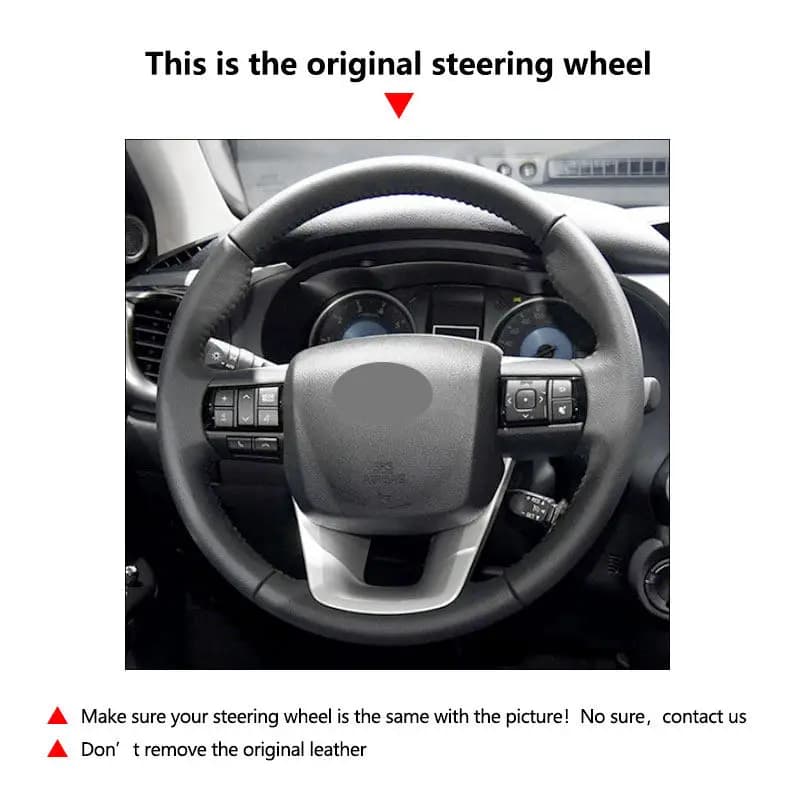 For Toyota Fortuner 2016 2017 2018 2019 Hilux 2015-2019 Car Flyer Drilled Leather Cover Accessories