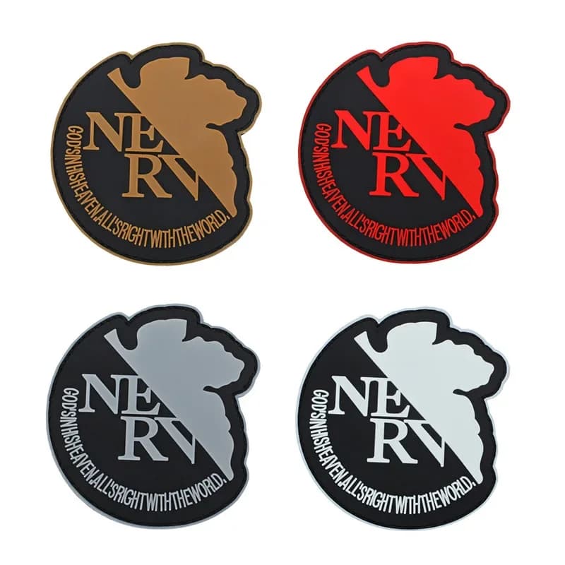 Hook & Loop Morale Distintivo 3D PVC Neon Genesis EvaPatches Bracciale tattico militare Glow In Dark Patch Zaino Abbigliamento Adesivo