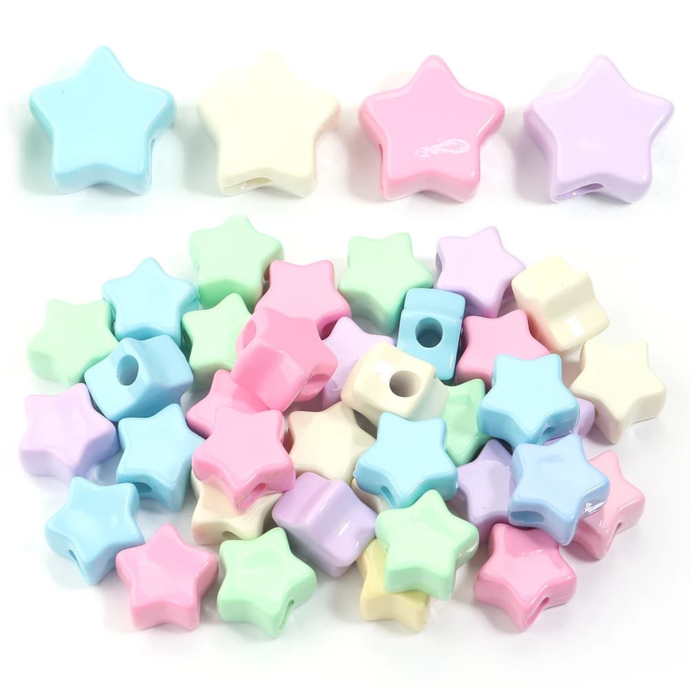 6pcs/lot acrilico grande foro perline stelle colorate forma sciolto Spacer perline fai da te braccialetto telefono catena gioielli che fanno accessori