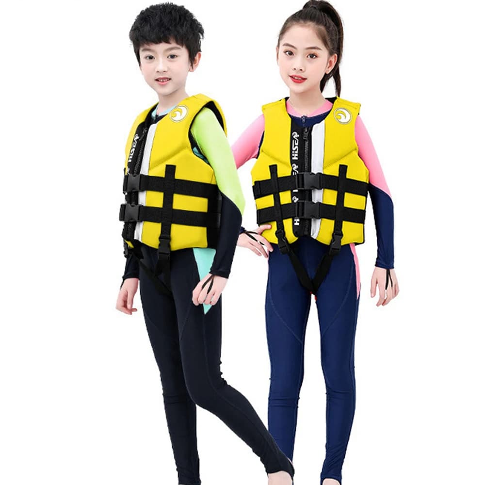 Neoprene Life Jacket for Kids Boys Girls Swiming Protection Safe Vest Flotation Device Swimwear Training Aid Safety Suit
