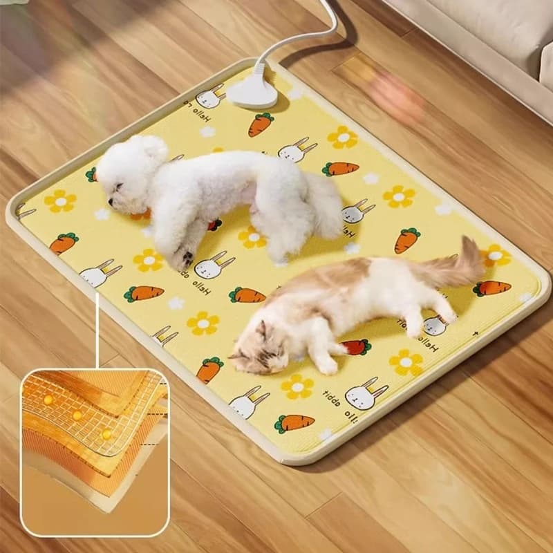 Coperta Elettrica per Animali Domestici, Tappetino Riscaldante Impermeabile per Cani e Gatti, Accessori Invernali per Animali