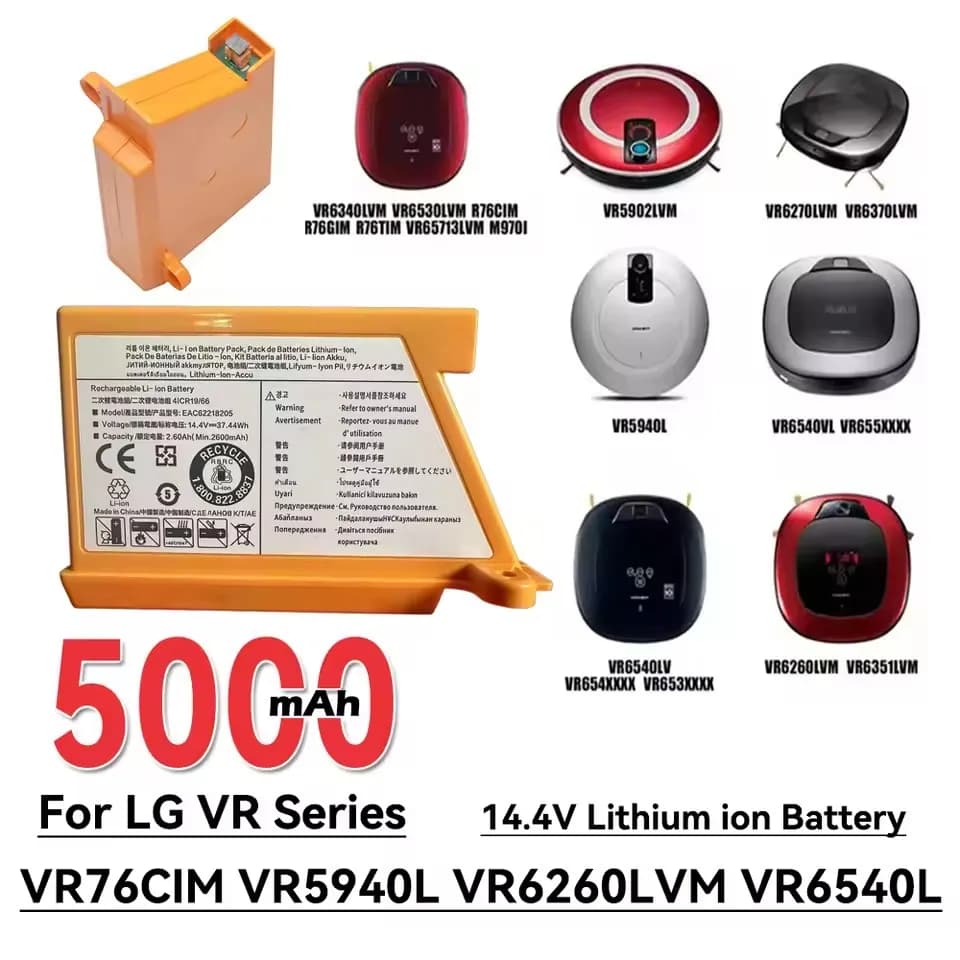 Robot vacuum cleaner battery For LG VR6351LVM, VR5902LVM,EAC62218205, EAC60766107, EAC60766109, EAC62218207