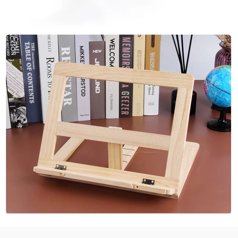 Wood Grain Reading Stand Children's Bookshelf Learning Notebook Support Stand Reading Rack Notebook Artifact Anti-myopia Book