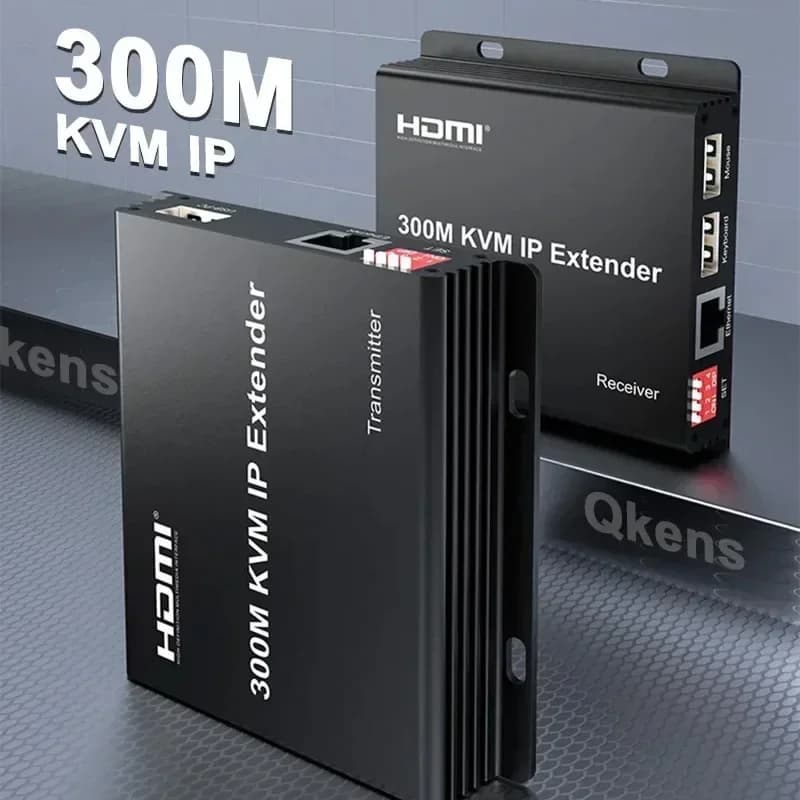 300 M HDMI IP extender on Ethernet cable Rj45 Cat5e Cat6 Video transmitter 300 m IP KVM extender for PC keyboard Mouse