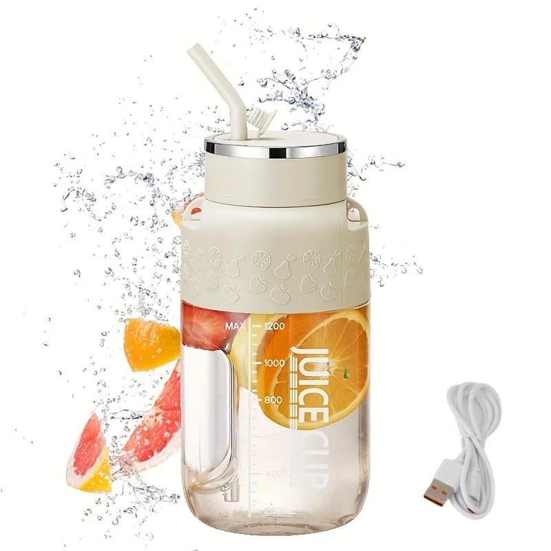 Spremiagrumi elettrico da 1200 ml 14 lame portatile per la casa USB ricaricabile bottiglia sportiva tazza di spremitura mixer per frullati e frullati