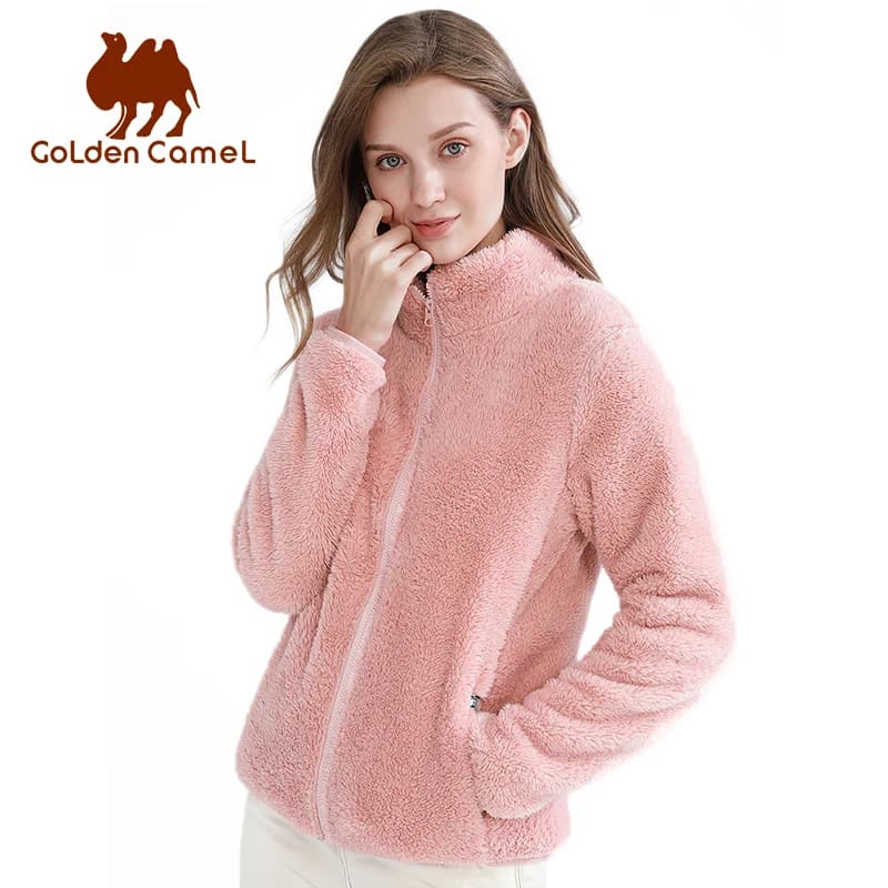 GOLDEN CAMEL Giacche in pile Plus Giacche invernali calde in pile per le donne 2026 Nuove camicie a maniche lunghe Cardigan Cappotti donna all'aperto