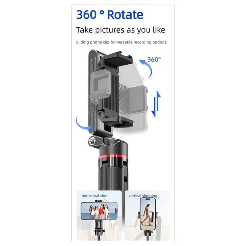 Mini selfie stick 3-in-1 Best Choice, treppiede portatile estensibile con telecomando Bluetooth e controllo zoom per stabilizzatore vlog per telefono