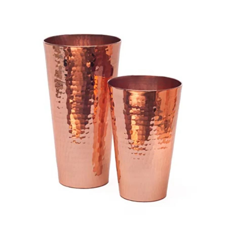 Set Boston Shaker con bicchieri da 16oz e 25oz, 100% rame puro, spessore elevato, realizzato a mano, la scelta professionale del mixologo per cocktail.