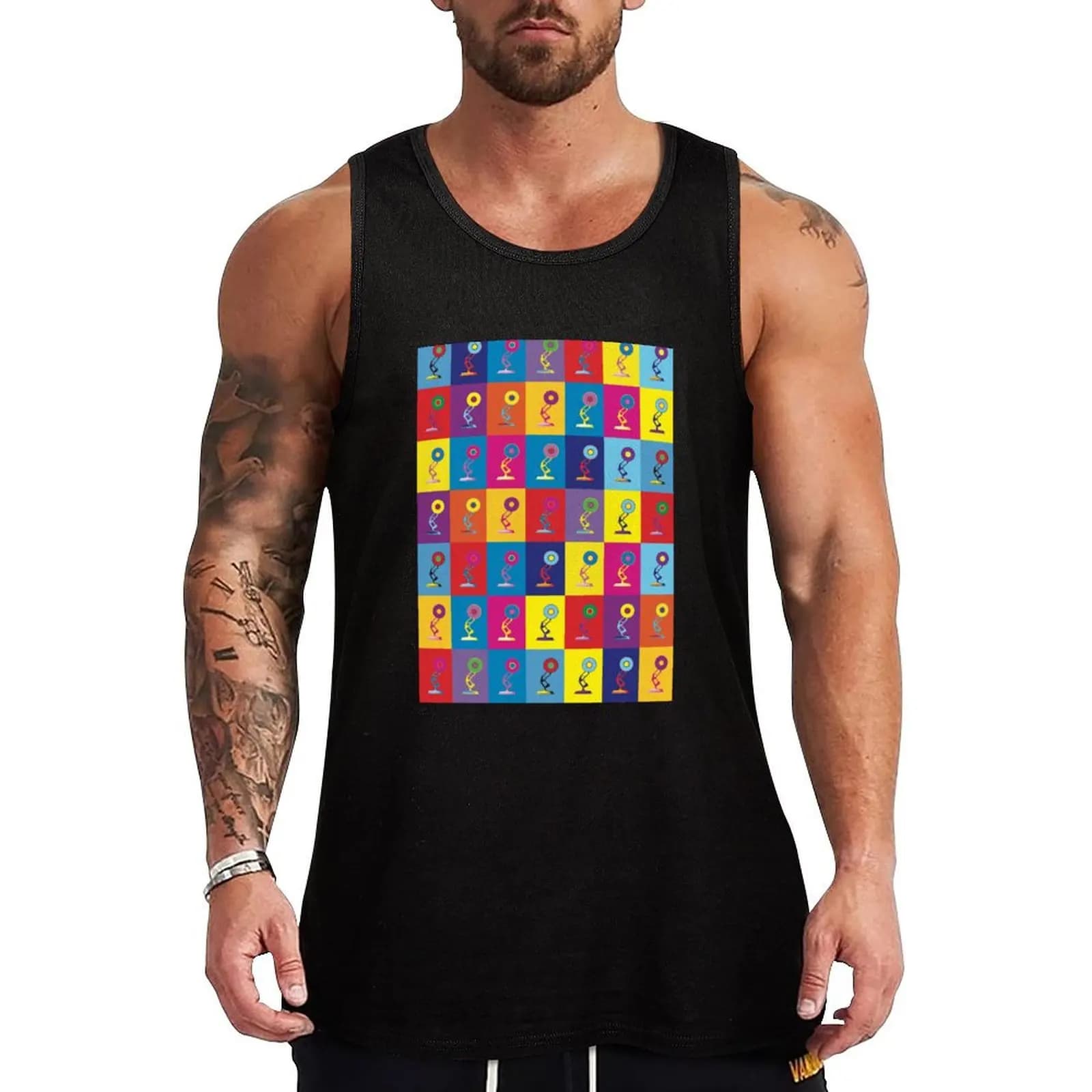Pop Art Desk Lamp Tank Top Maglietta sportiva traspirante per allenamento, ad asciugatura rapida