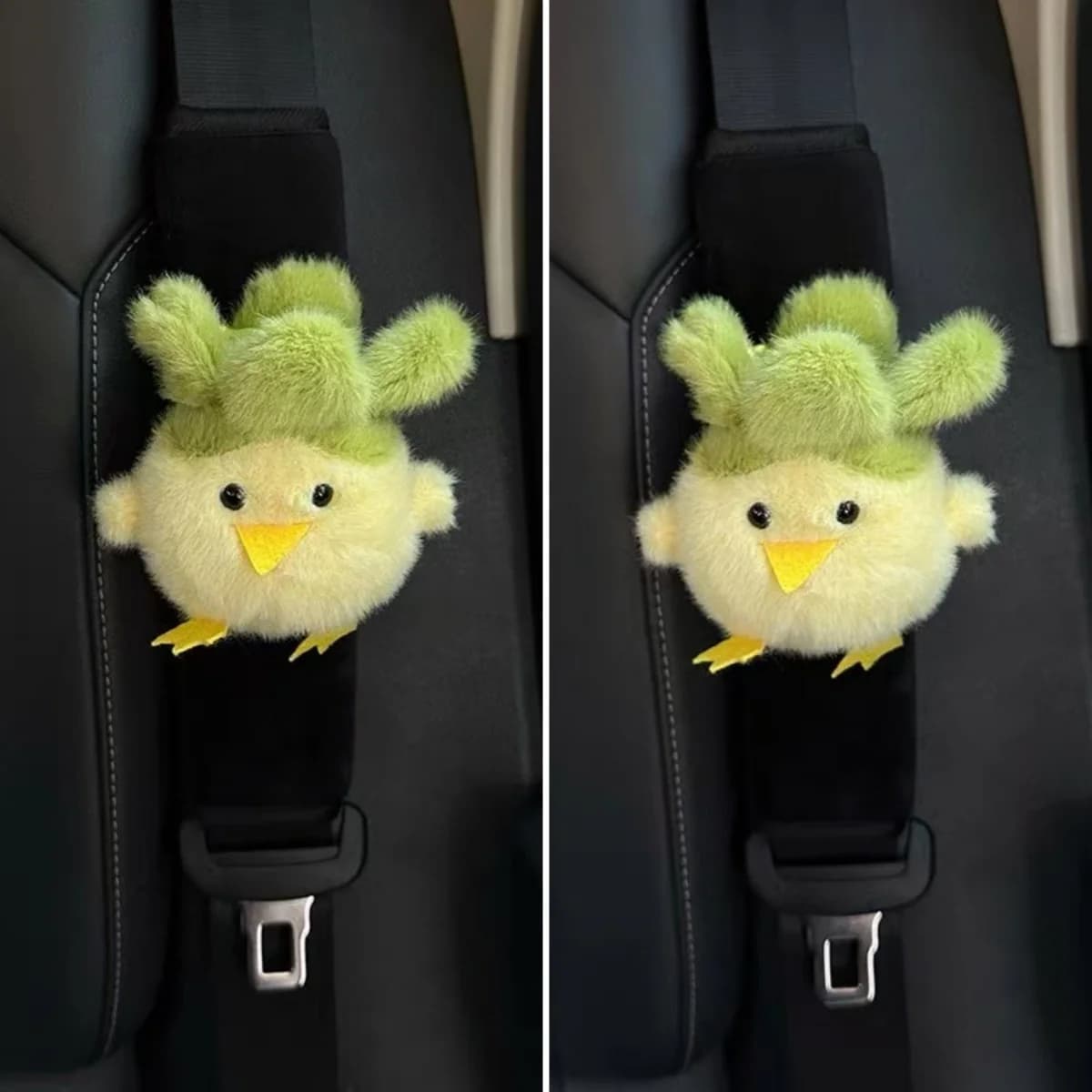 Nice vegetable chicken plush doll safety belt for auto shoulder strap cover anti strangulation neck accessories for interior woman car