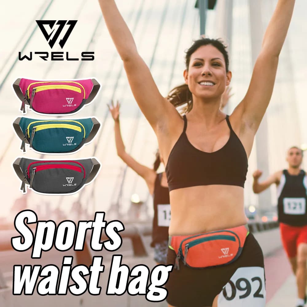WRELS Outdoo Running Waist Belt Bag Sport Adjustable Ultralight Men Women Running Waist Pack Waterproof Fitness Mobile Phone Bag