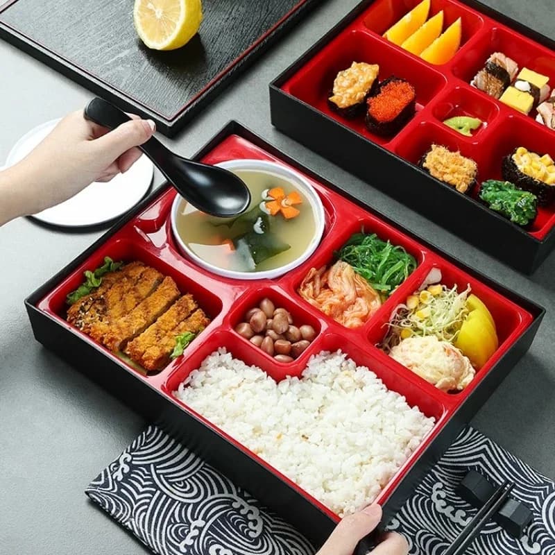 Japanese Bento Lunch Box High Quality Portable Work Box With Lid Packing Box for Fast Food Takeaway