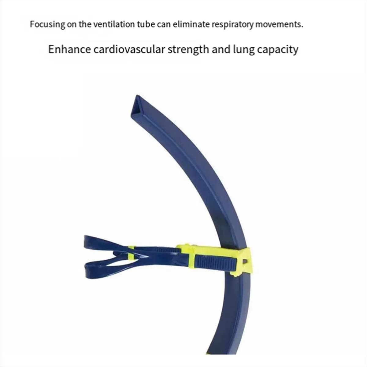 ABPF Swimming Training Snorkel Tube, Front Breathing Tube Center Mount Silicone Mouthpiece Adult Freestyle Breathing Tube B