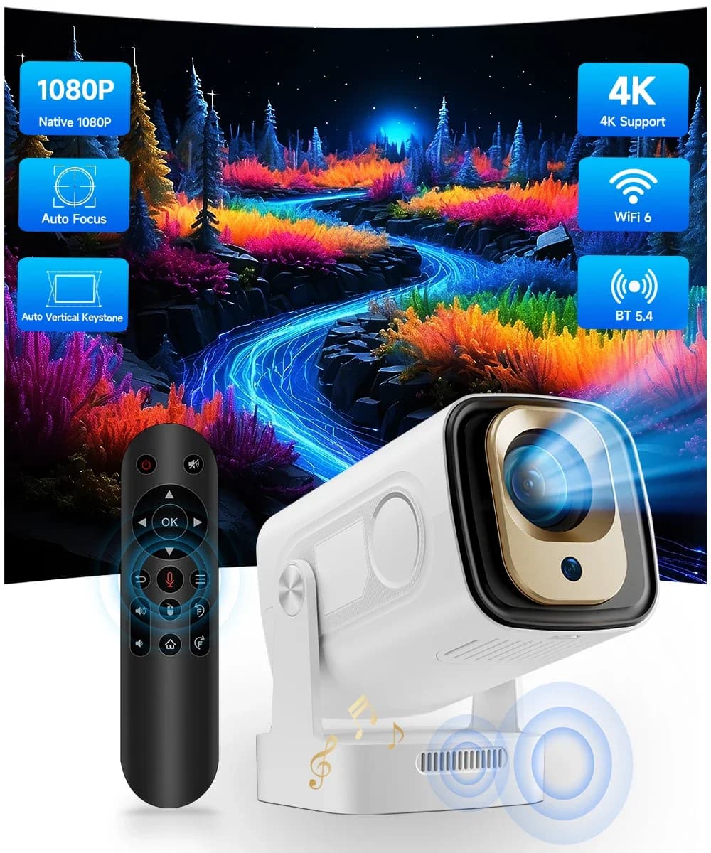 Magcubic Video 4K Projector HY310 1080P 330ANSI Mini Projector Auto Focus 4K Native 5W Speaker Air Mouse Voice Assistant