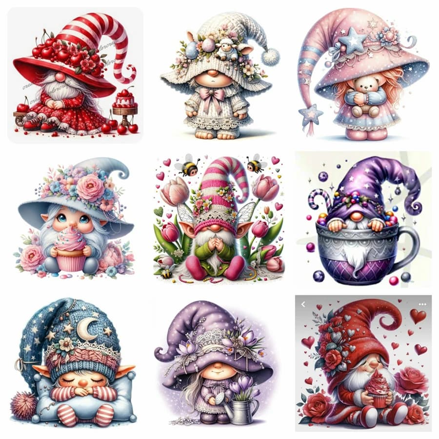 Handmade DIY cartoon Deberg diamond painting kit Christmas figurine cross stitch flower diamond mosaic home decoration