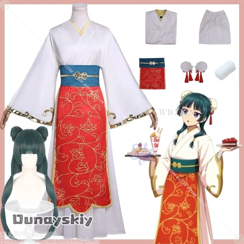 {Amanda Cos}Maomao Cosplay The Apothecary Diaries Costume Anime Sweets Paradise Kawaii Stili cinesi Abito uniforme Halloween