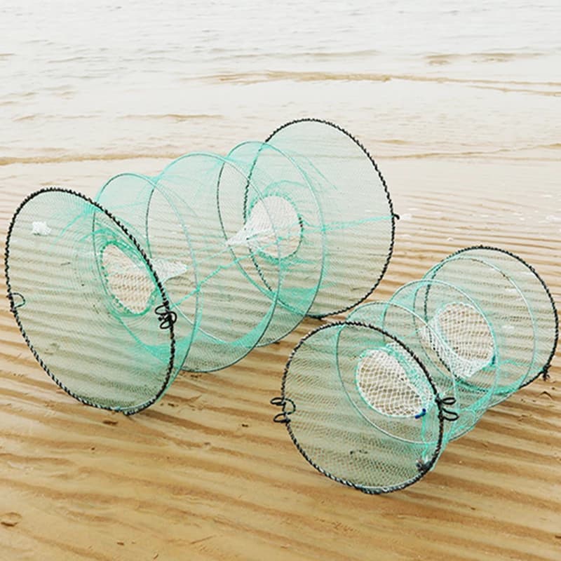 Shrimp Net Crab Cage Nylon Automatic Catch FishCage Foldable Catch Fish Net