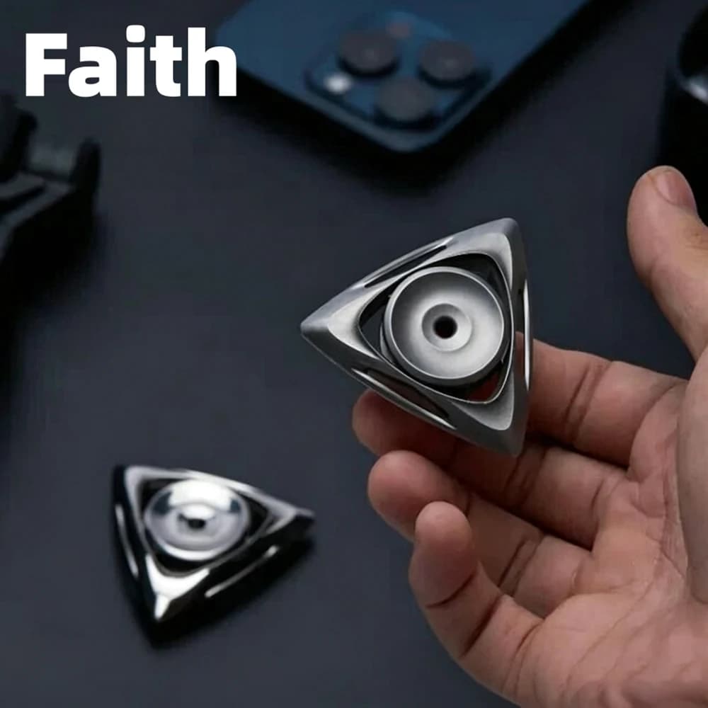Faith EDC Godness Fidget Spinner Adult Sensory Toys Three-Bladed Fidget Spinner Anxiety Relief Gadgets Stress Relief Toy