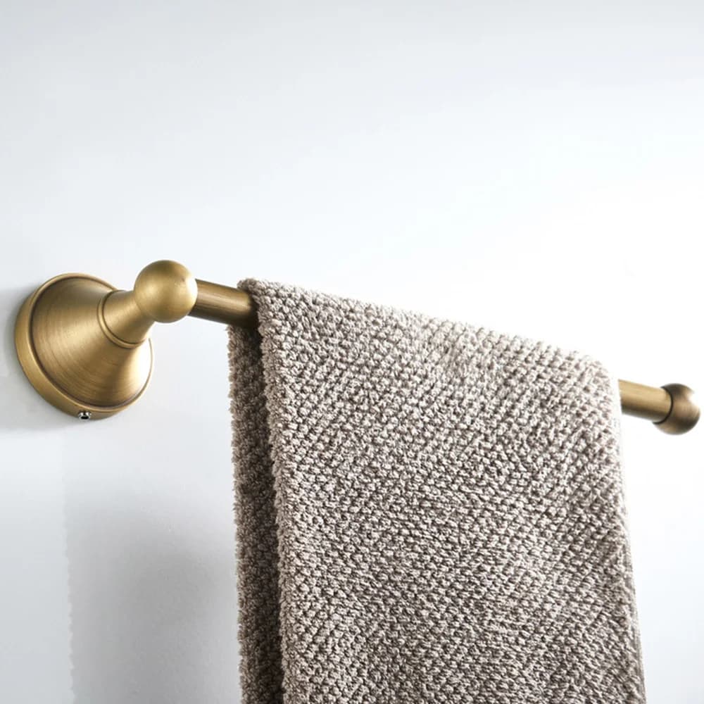 PZHI Set di accessori da bagno da 2 pezzi: portasciugamani e porta carta igienica, supporto da parete in ottone antico, bronzo spazzolato