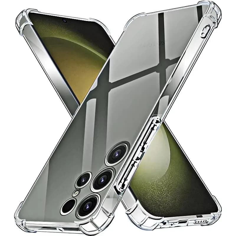 Shockproof Clear Silicone Soft Case For Samsung S25 S24 S23 S22 S21 Ultra plus note20 Galaxy S 23 22 21 FE + Phone Cases Cover