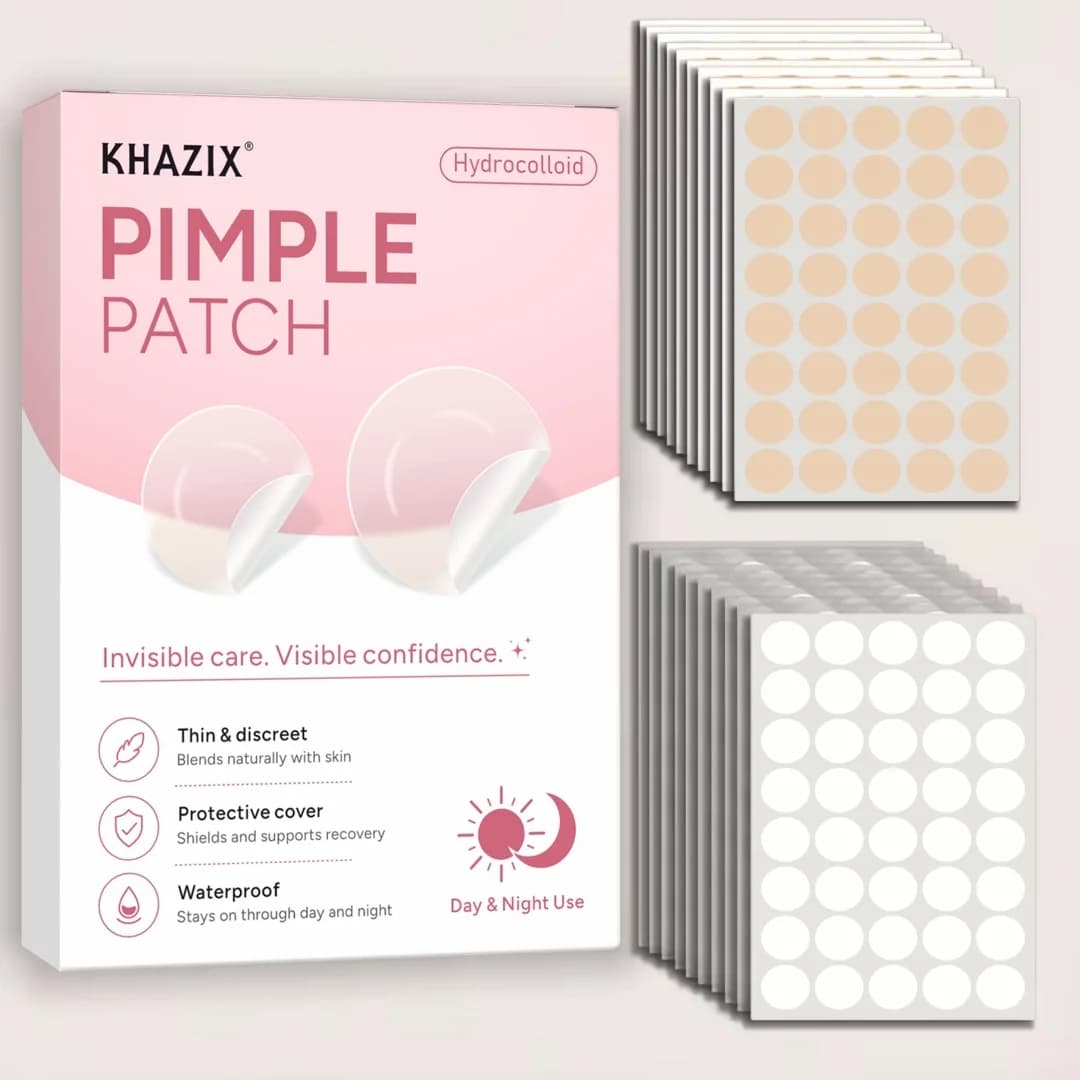 400/800Pcs Hydrocolloid Face Concealer Patches, 2 Shades Nude & Clear, Invisible Waterproof Skin Stickers, Day Night Use
