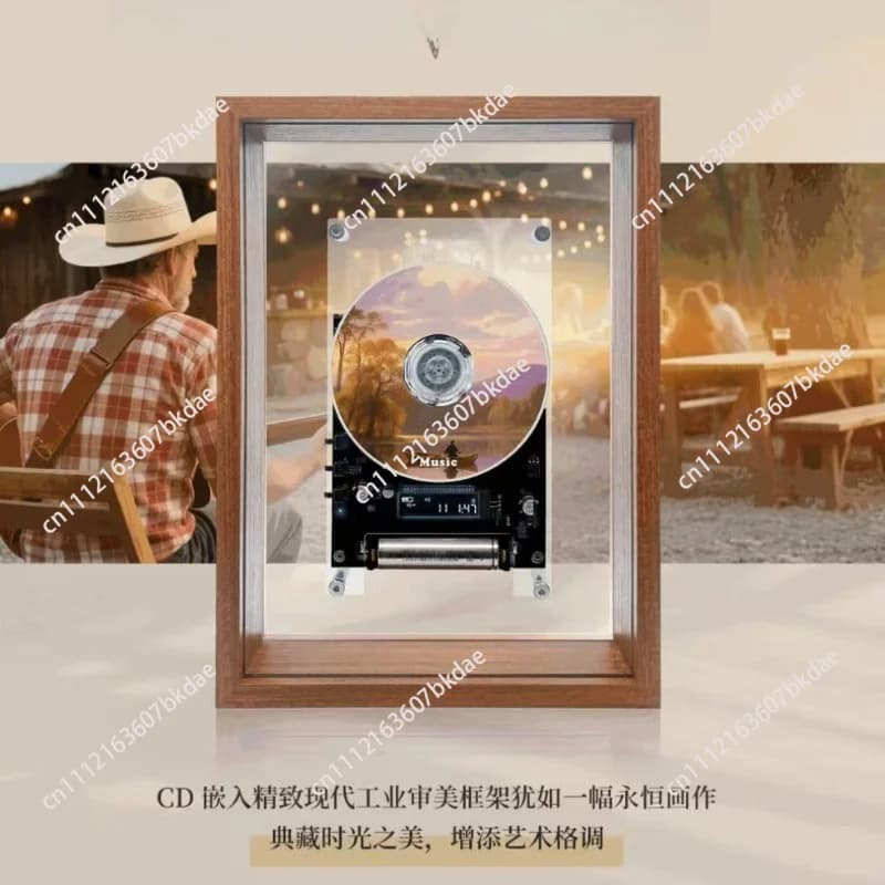 Transparent Acrylic Wall Mounted Photo Frame Bluetooth Music Player CD Player Digital Picture Frame Home Decor