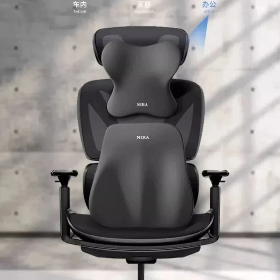 Nuovo Cuscino Lombare in Memory Foam per Auto, Supporto Universale per Collo e Schiena, Cuscino Comfort per Guida e Viaggi, Accessori Auto