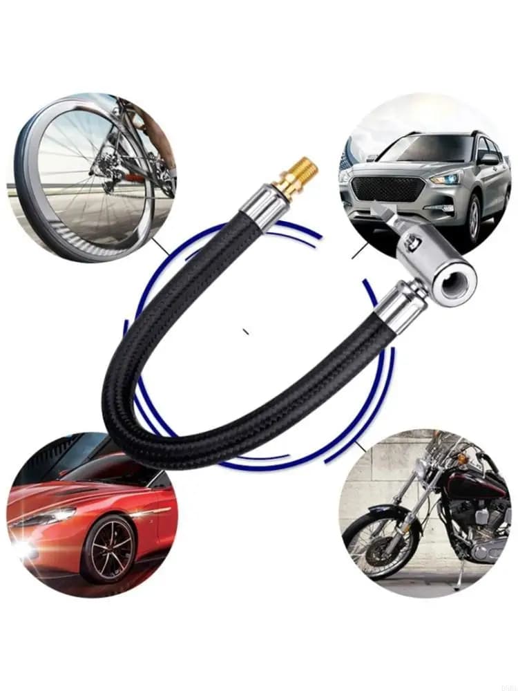 D5BE Pump Extension Hose Tube Tire Extension Hose Inflator Tube Pipe Cord for Car