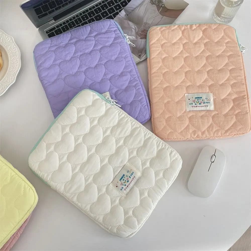 Borsa Imbottita per Laptop con Stampe Cartoon a Quadretti, Custodia Protettiva Multicolore per Tablet, per Uso Esterno