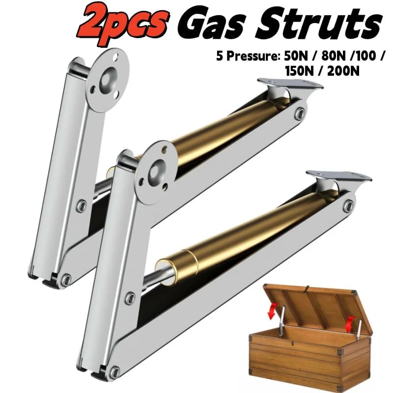 Ammortizzatori a gas resistenti da 2 pezzi, cerniere di supporto del coperchio con chiusura ammortizzata 60N-200N, supporto del coperchio, molle degli ammortizzatori a gas, sollevatori del coperchio con abbassamento automatico lento