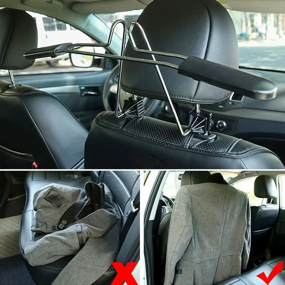Nuovo appendiabiti per schienale del seggiolino auto Pratico appendiabiti in acciaio inossidabile Staffa di archiviazione universale creativa