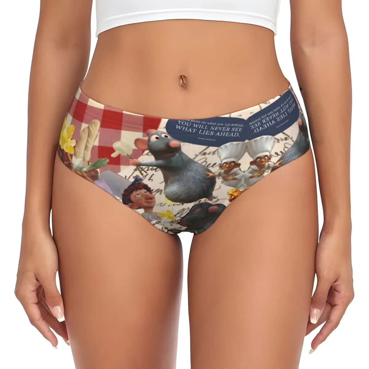Mutandine personalizzate da donna R-Ratatouilles, comode e confortevoli, intimo femminile Remy