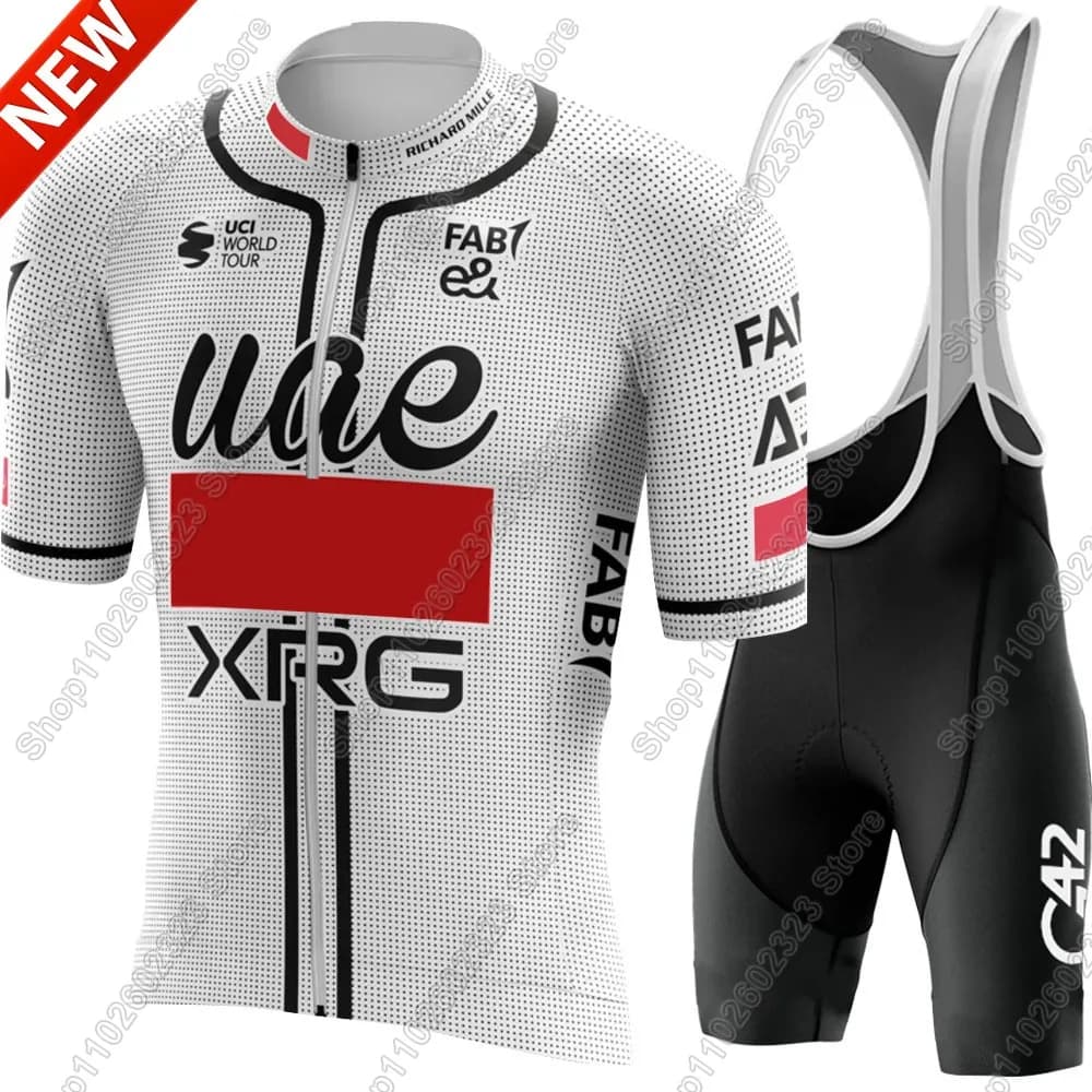 UAE 2025 Team Cycling Shirt Set Men's Summer Cycling Clothing Road Bike Shirts Cycling pants MTB Ropa Maillot