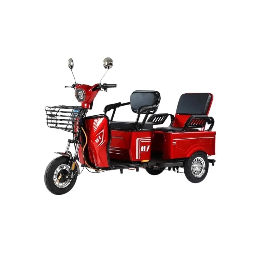 Grande veicolo elettrico a tre ruote Triciclo elettrico Moto 500w-1000w Bicicletta a tre ruote elettrica