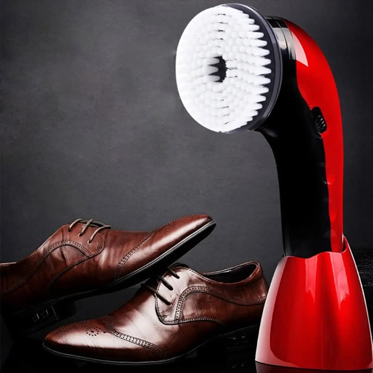 Spazzola per scarpe elettrica portatile portatile Lucidatrice per lucidatura Batteria / Alimentatore plug-in Lucidatrice per scarpe elettrica Spina americana argento