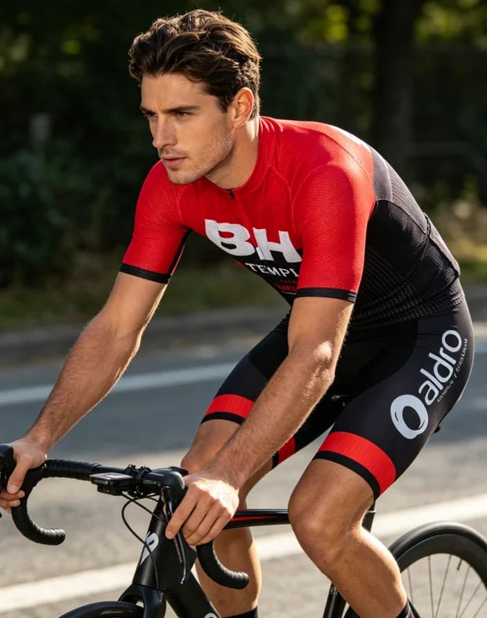 Nuovo Set Maglia e Pantaloncini da Ciclismo BH Rosso per Uomo e Donna, Abbigliamento Ciclismo ad Asciugatura Rapida, Maglia da Bici da Strada Professionale della Squadra Spagnola