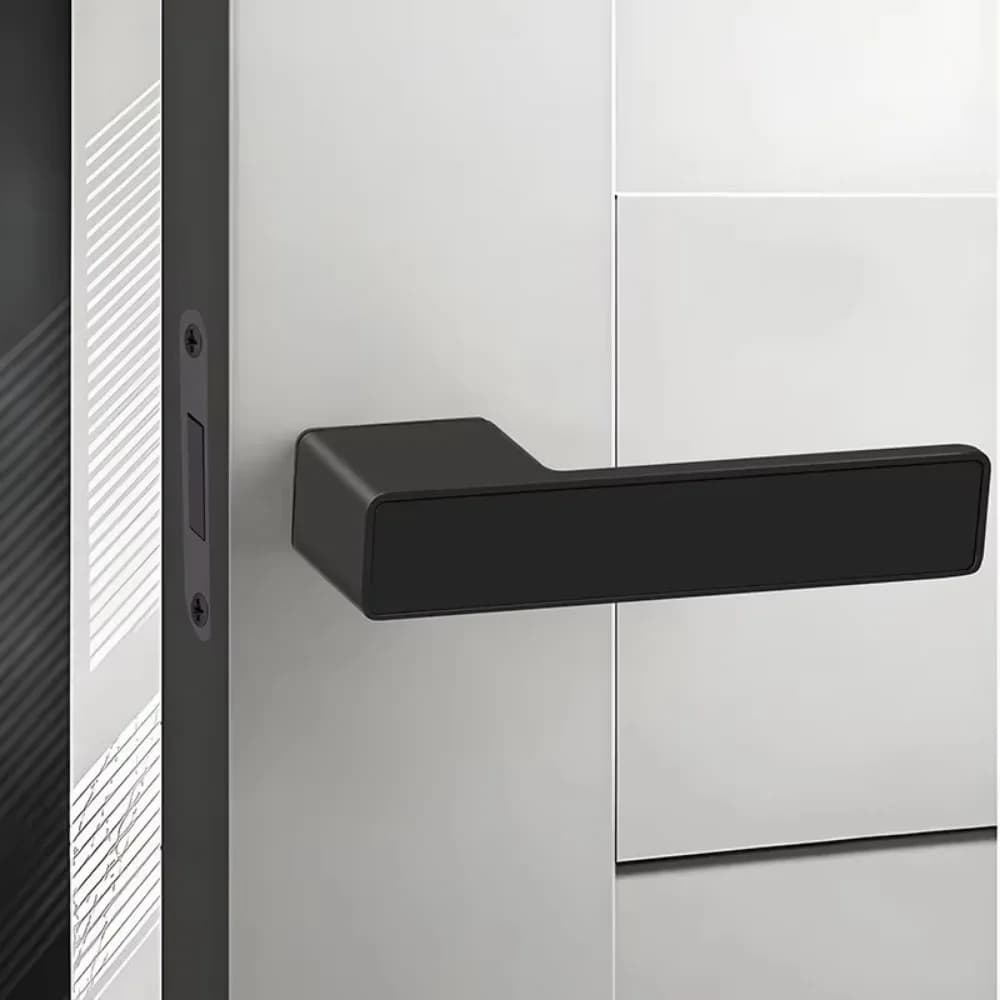 Serratura magnetica minimalista in lega di zinco Maniglia con una sola parola Serratura silenziosa con buco della serratura Serratura ecologica per studio camera da letto