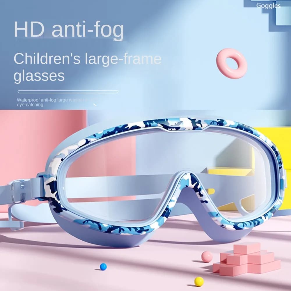 Swimwear with Montatura Grande and Carpets for the Eyes, Anti-fog, PC lenses, Large Visual, Set for Boys and Girls
