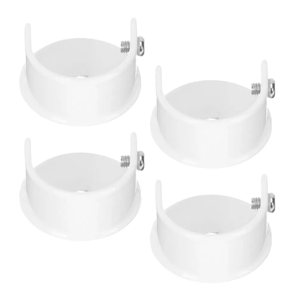 4Pcs Stainless Steel 28Mm Curtain Rod Holders Heavy Duty Metal Bracket Socket for Shower Curtain Rod Window Drapery Closet