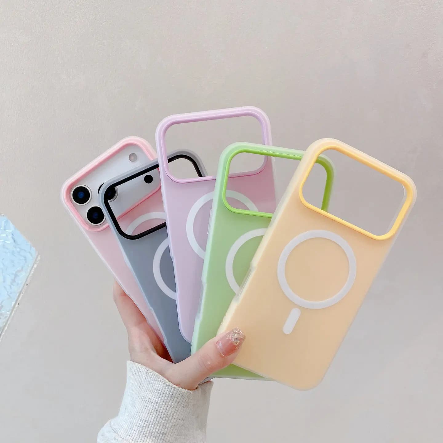 Dual Color Frosted Magnetic Wireless Charging Cover For iPhone 17 16 15 14 13 Pro Max Shockproof Camera Lens Protective Shell